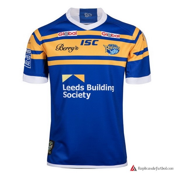 Camiseta Leeds Rhinos Primera equipación 2018 Azul Rugby